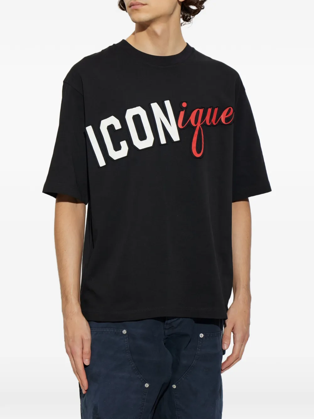 DSQUARED2 logo-print T-shirt Zwart