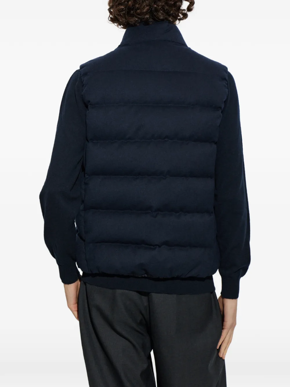 Kiton padded gilet Blauw