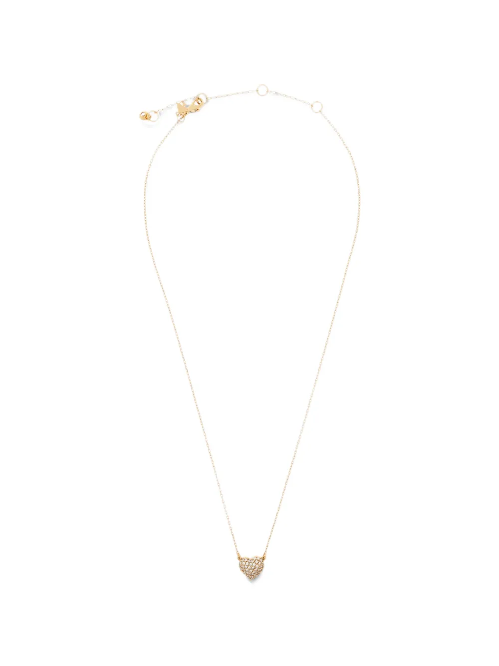 Kate Spade Amour crystal-embellished heart-pendant necklace - Oro