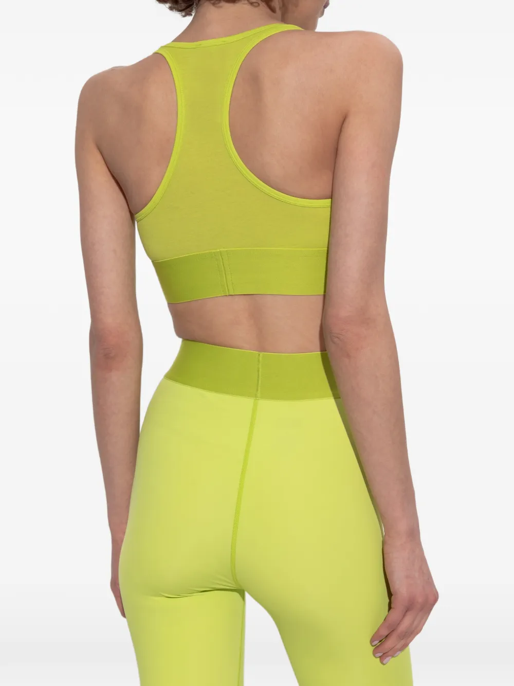 Diesel logo-underband racerback bra Groen