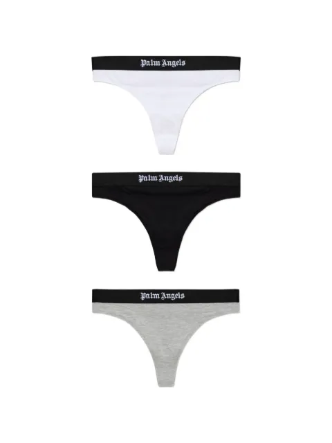 Palm Angels logo-waistband three-pack thongs (set of three)