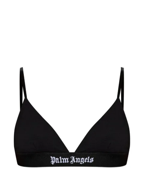 Palm Angels logo-print triangle bra