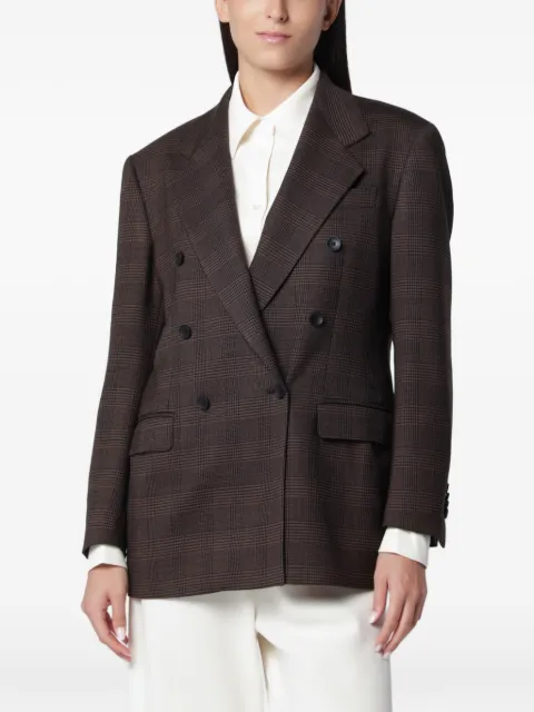 Tagliatore blazer con doble botonadura y motivo de cuadros