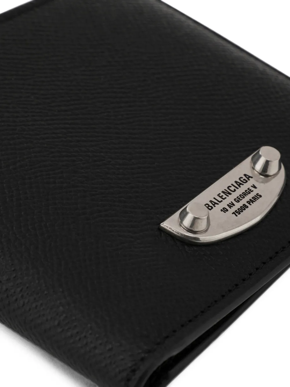 Balenciaga Le City Uptown square folded wallet in black Zwart