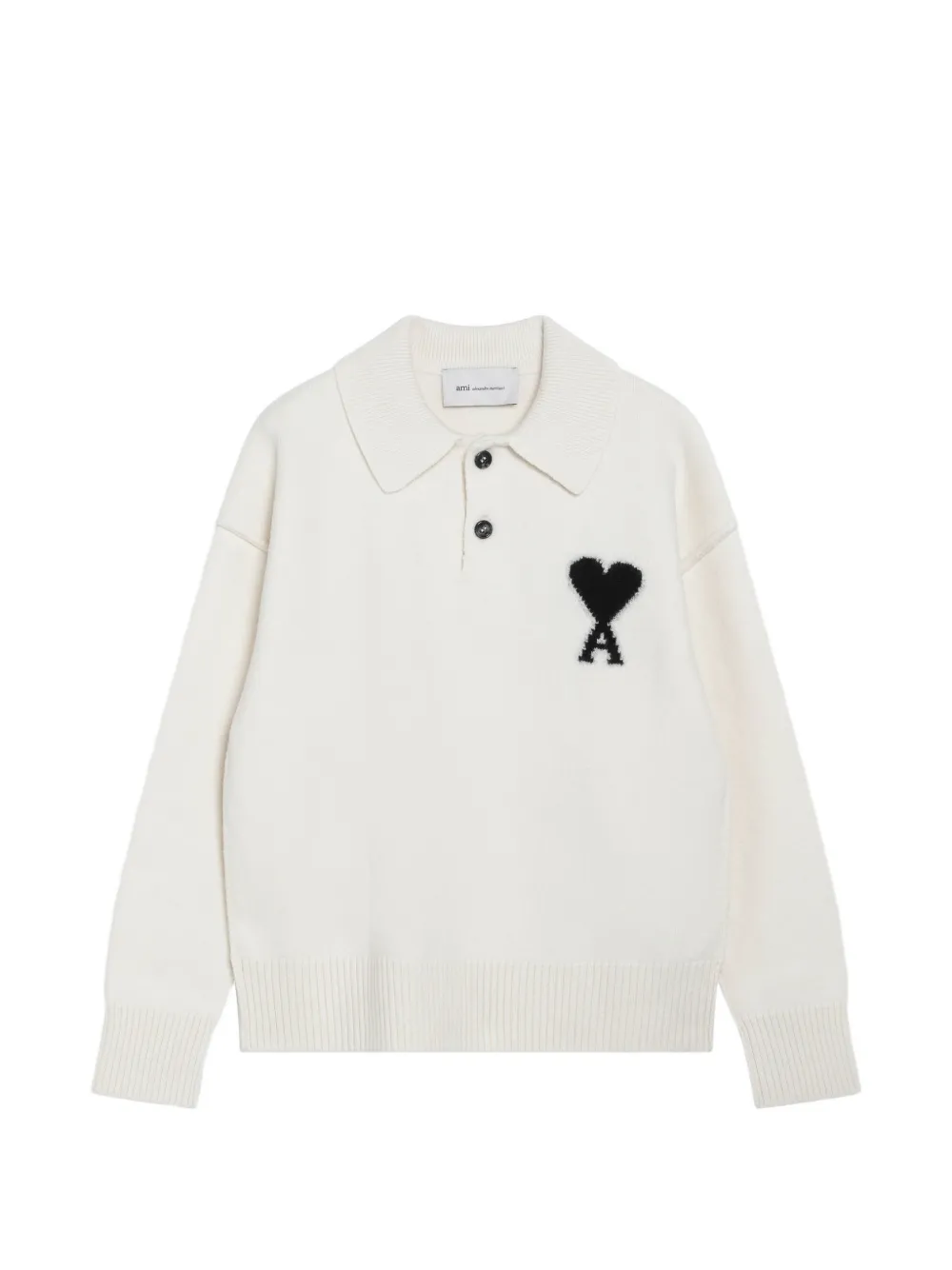 AMI Paris Polo Ami de Coeur in lana - Toni neutri