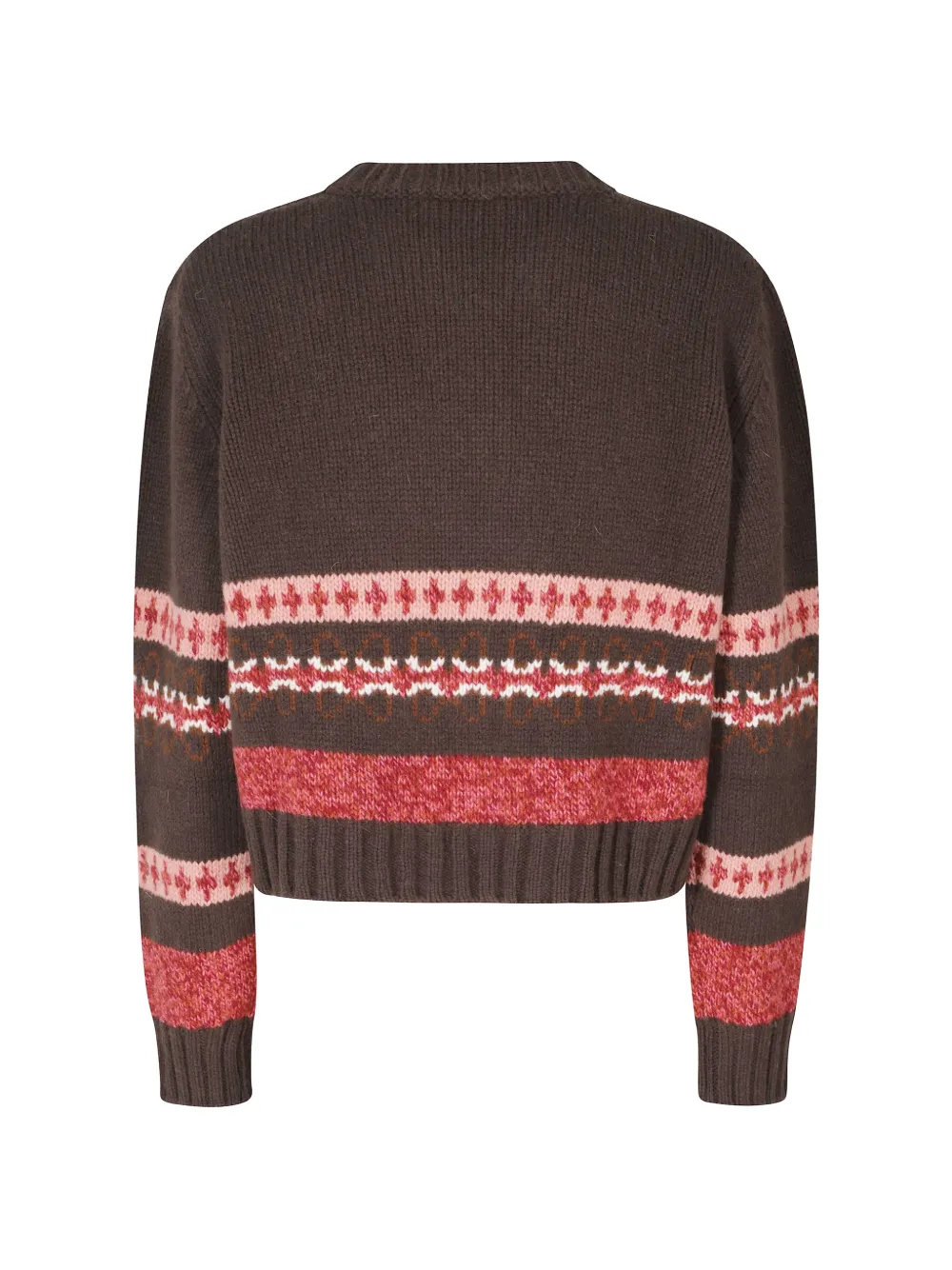 Roberto Collina intarsia-knit wool sweater Bruin