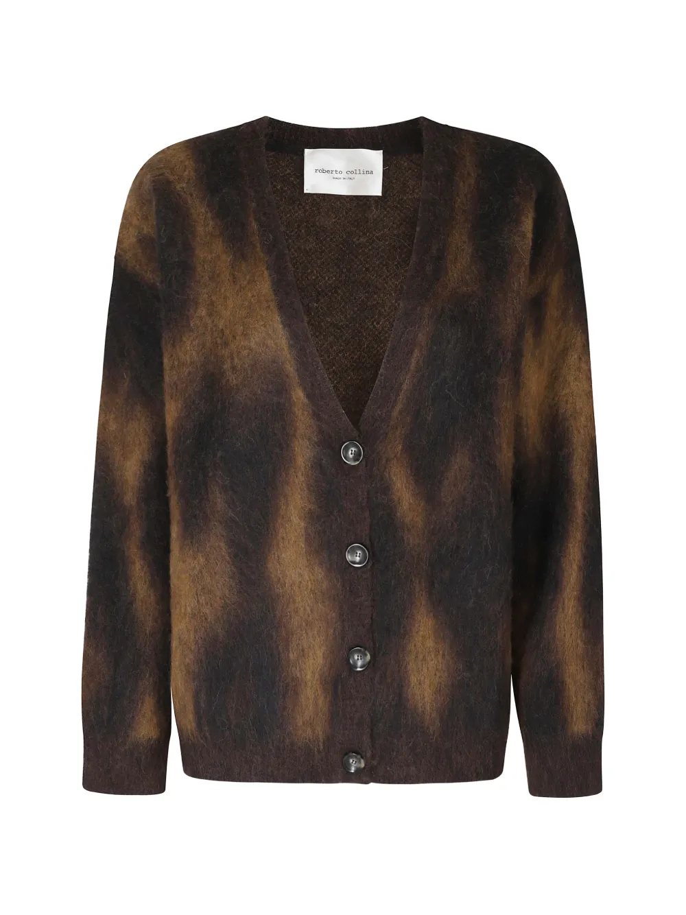 Roberto Collina animal-jacquard cardigan Bruin