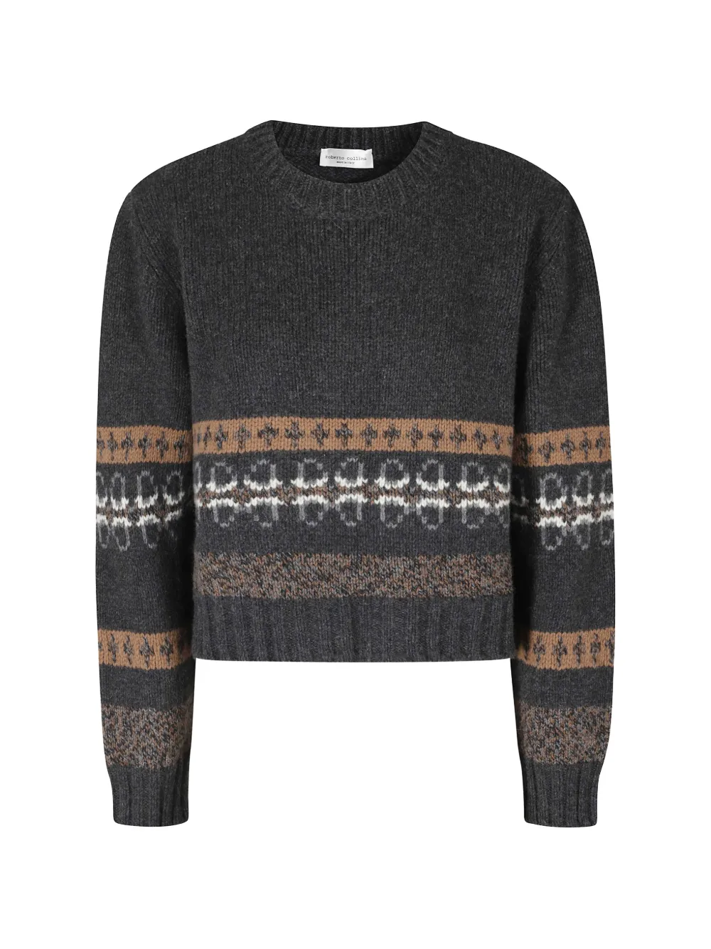 Roberto Collina Fair Isle-knit sweater Grijs