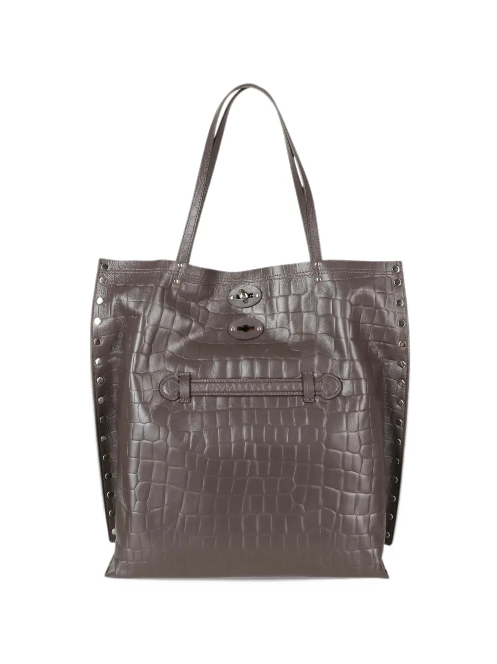 Zanellato A Spasso shopper met krokodillen-reliëf Bruin