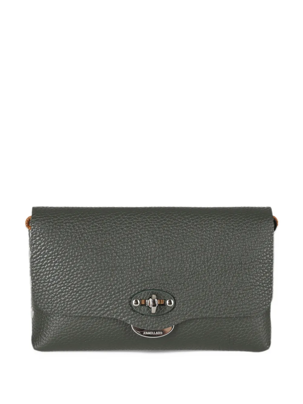 Zanellato Lettera grained leather satchel mini bag - Verde