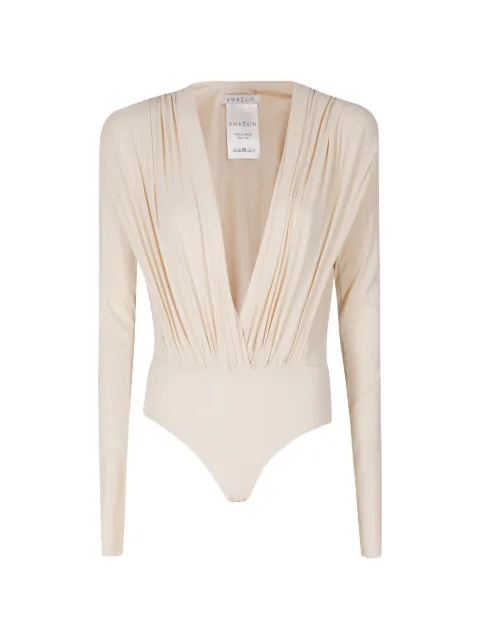 Amazuìn plunging ruched bodysuit