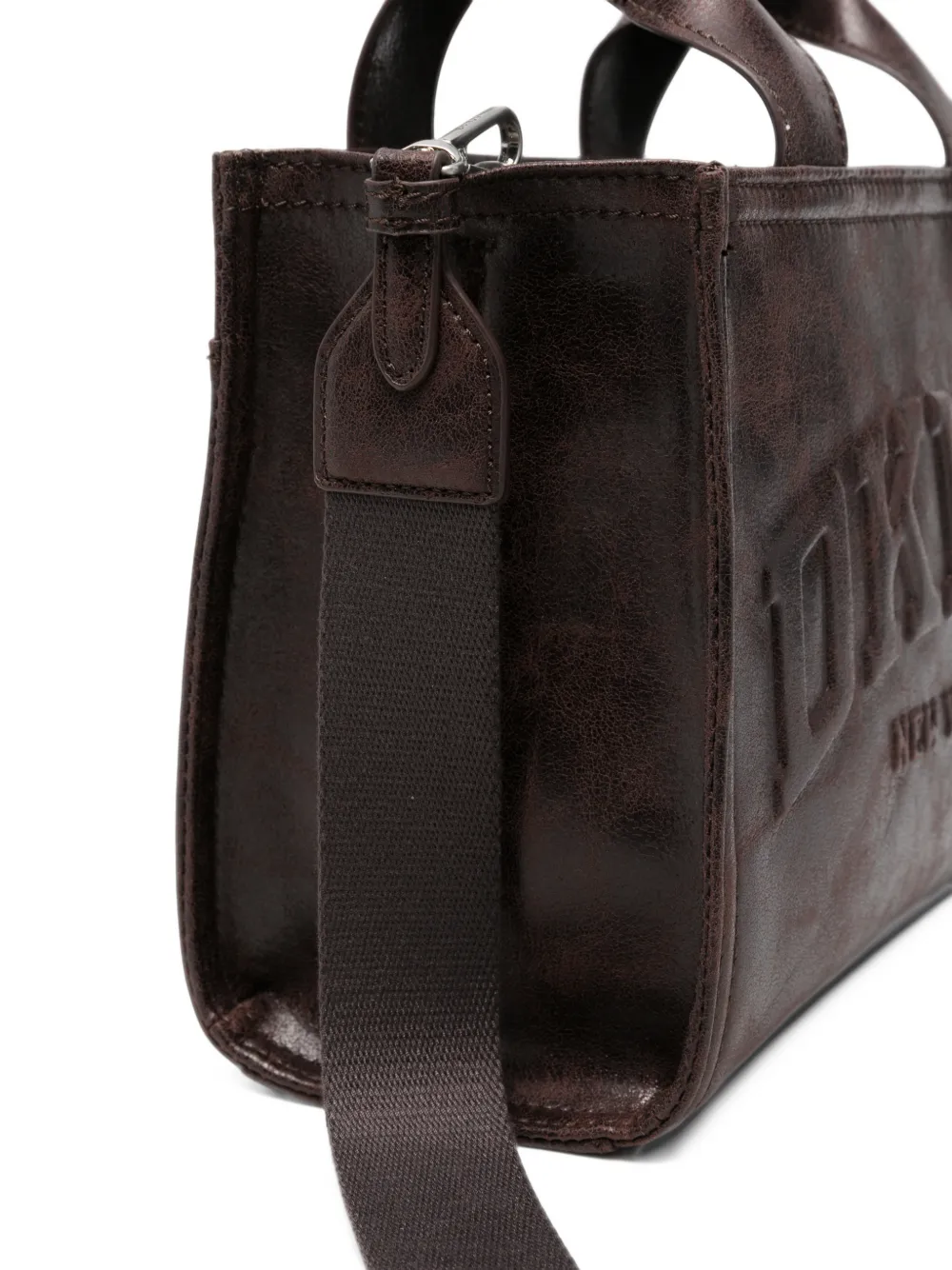 DKNY logo-debossed tote bag Bruin