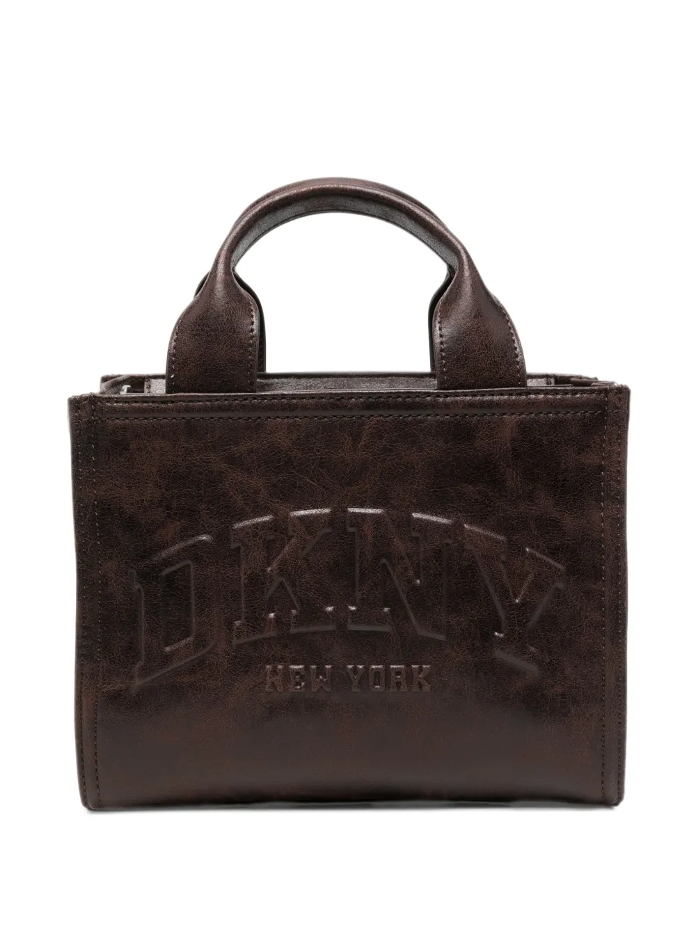 DKNY logo-debossed tote bag Bruin