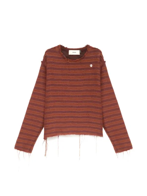 PACE Summer Kurt striped frayed T-shirt