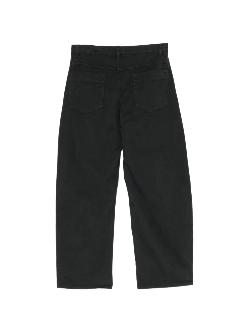 Nili Lotan straight-leg twill trousers Zwart