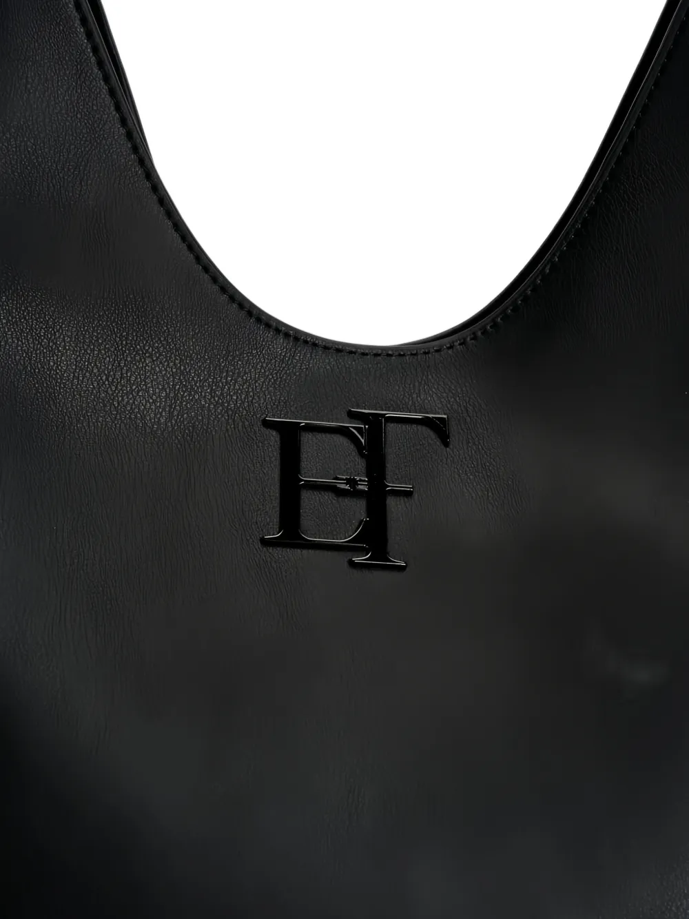 Elisabetta Franchi logo-plaque shoulder bag Zwart
