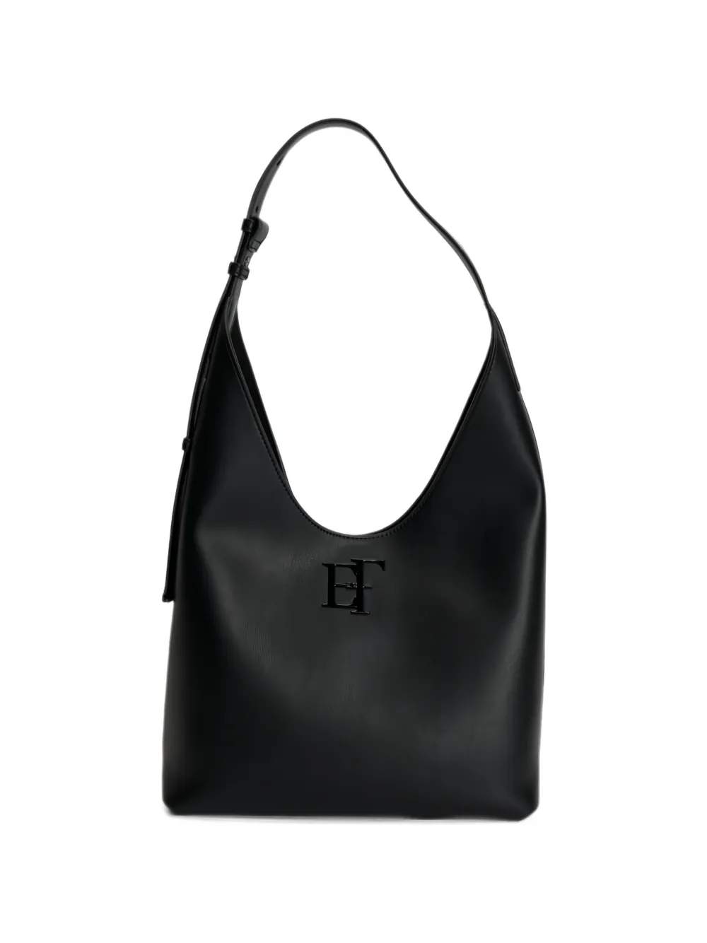 Elisabetta Franchi logo-plaque shoulder bag Zwart