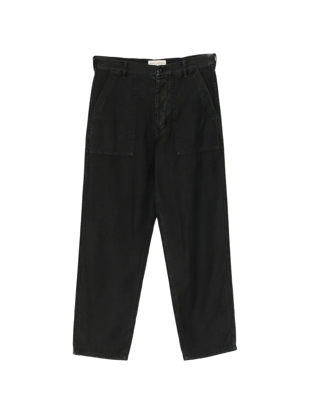 Nili Lotan patch-pocket straight-leg jeans - Nero