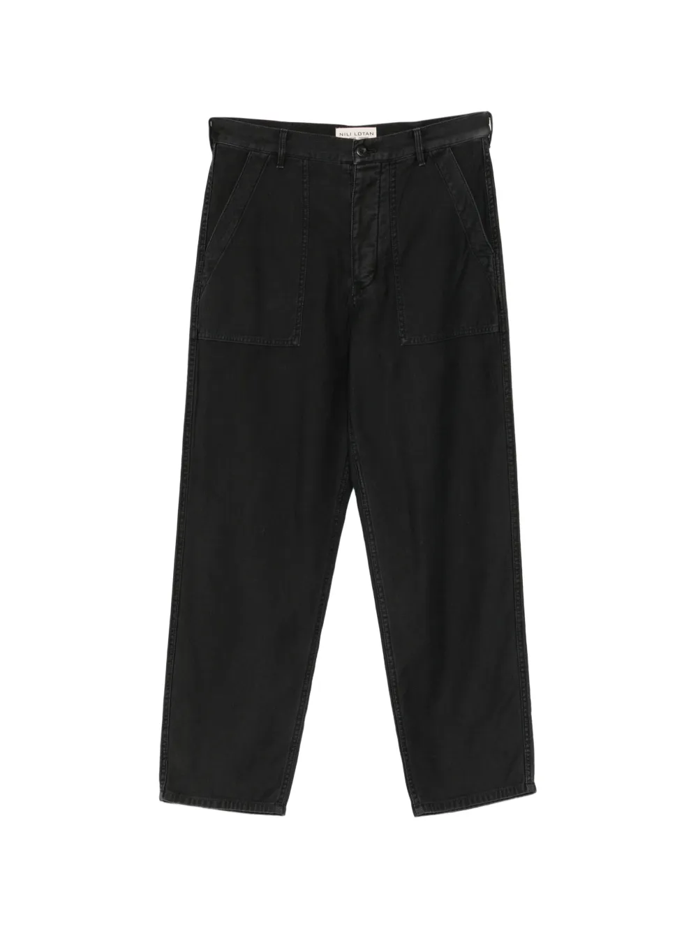 Nili Lotan patch-pocket straight-leg jeans - Nero