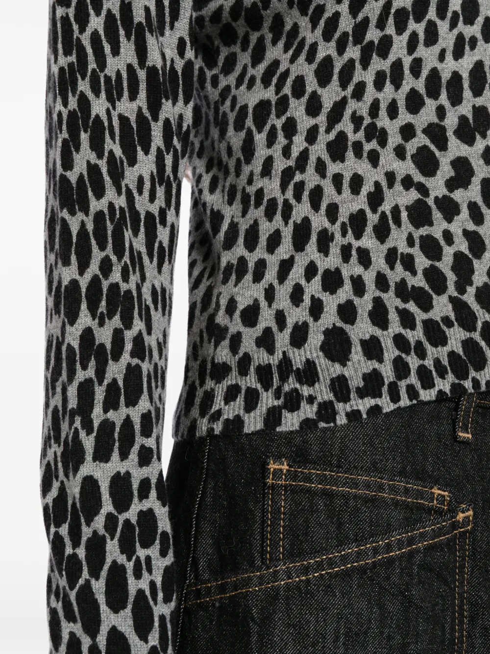 Nili Lotan leopard-print cardigan Grijs