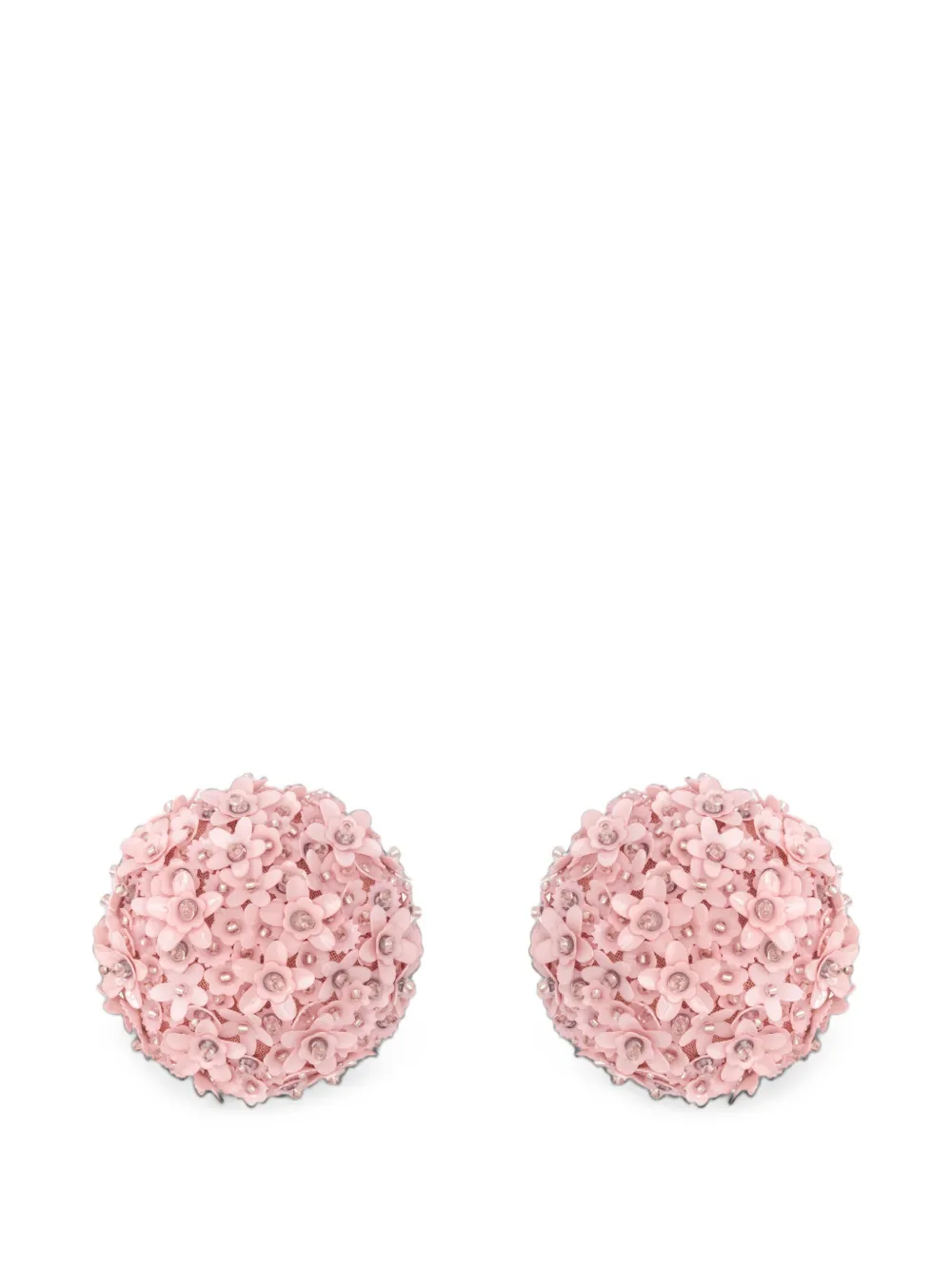 Oscar de la Renta floral-embellished earrings - Pink