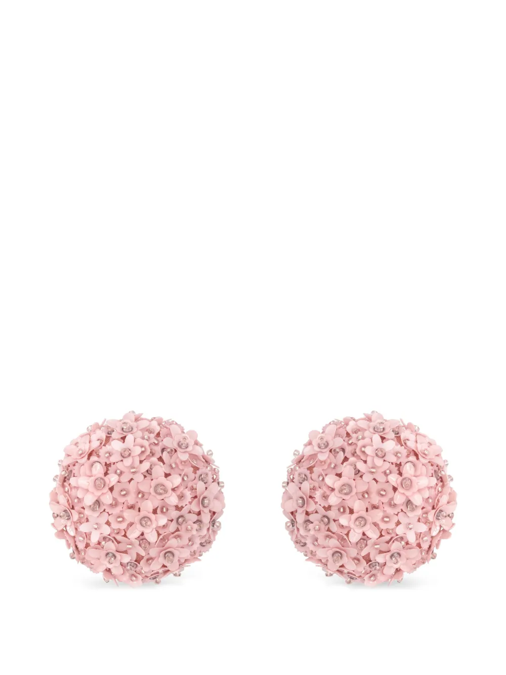 Oscar de la Renta floral-embellished earrings - Rosa