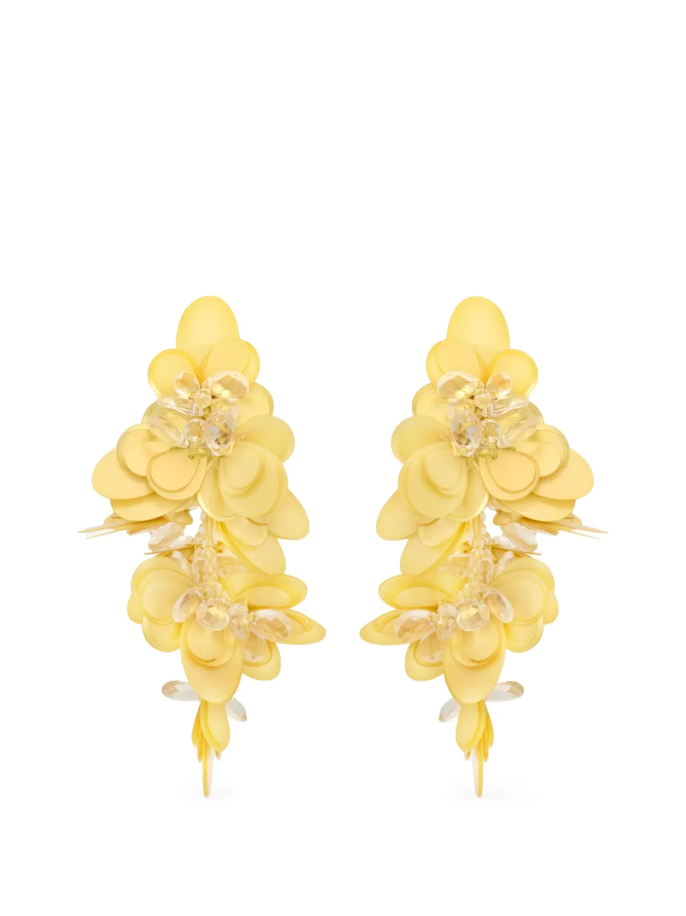 Oscar de la Renta Cascade sequin-embellished earrings - Giallo