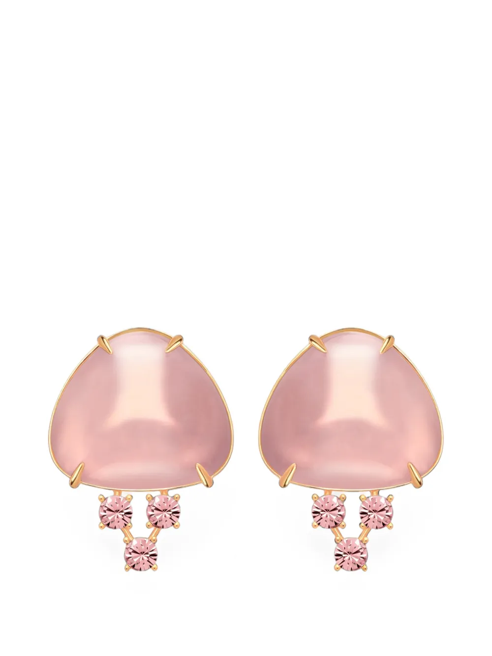 Oscar de la Renta cabochon crystal-embellished earrings - Gold