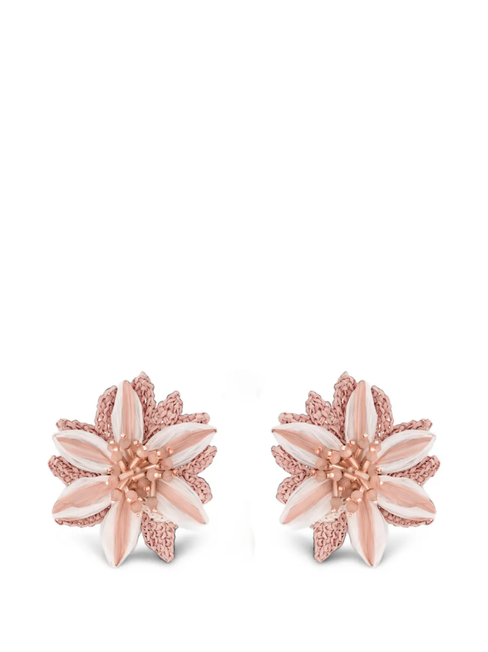 Oscar de la Renta Lily beaded earrings - Pink