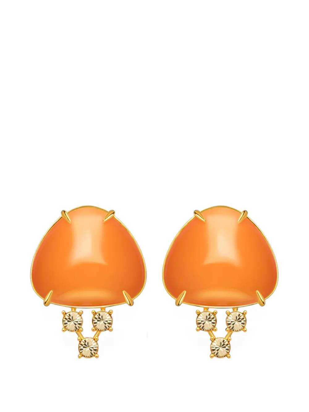 Oscar de la Renta cabochon crystal-embellished earrings - Gold