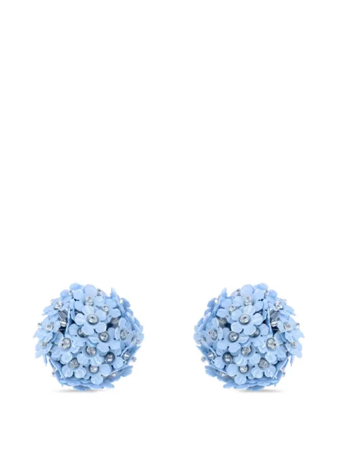 Oscar de la Renta Orecchini a pompon floreali