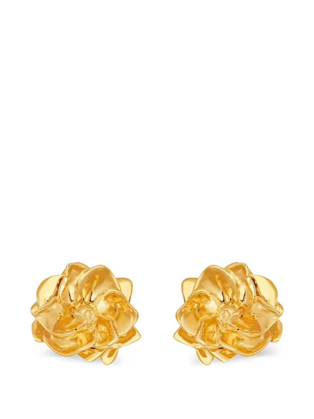Oscar de la Renta Lily flower earrings - Oro