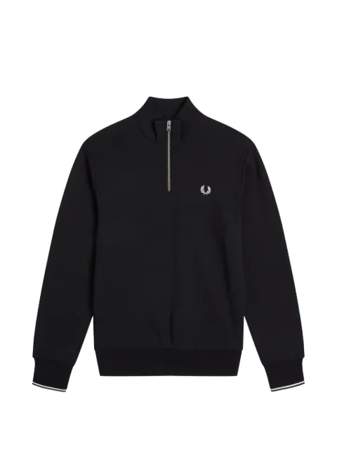 Fred Perry logo-embroidered quarter-zip sweatshirt