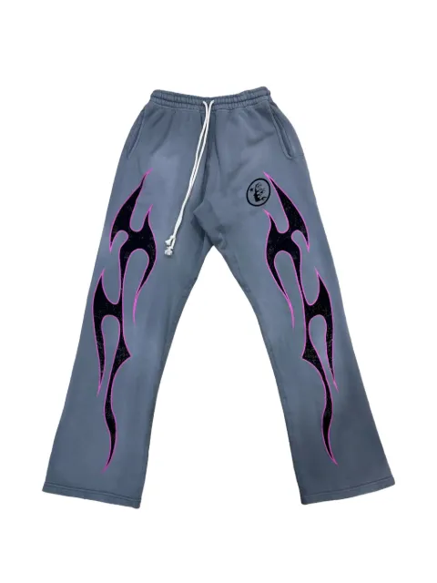 HELLSTAR flame-print track pants