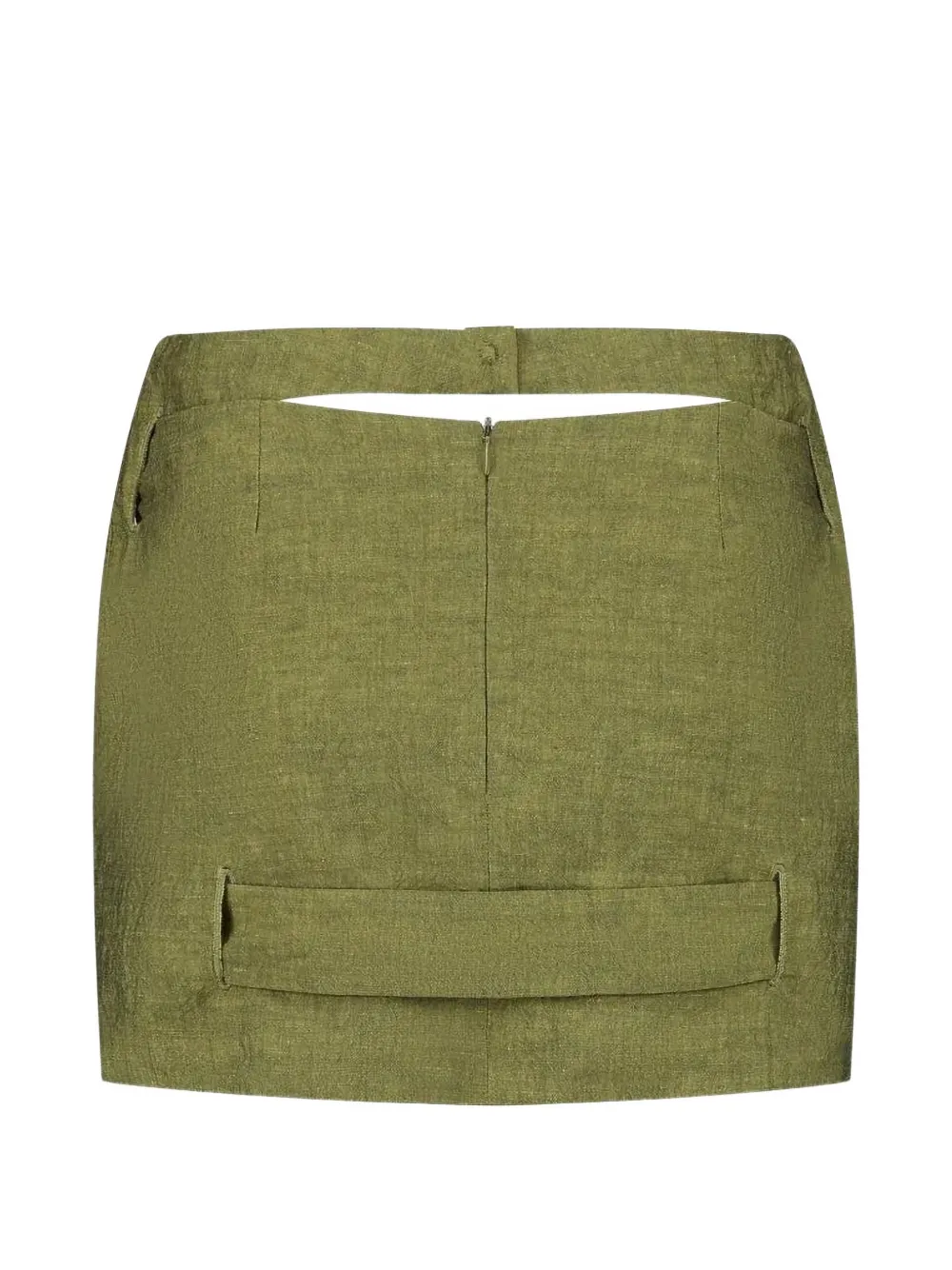 GAUGE81 Valka cut-out panelled mini skirt Groen