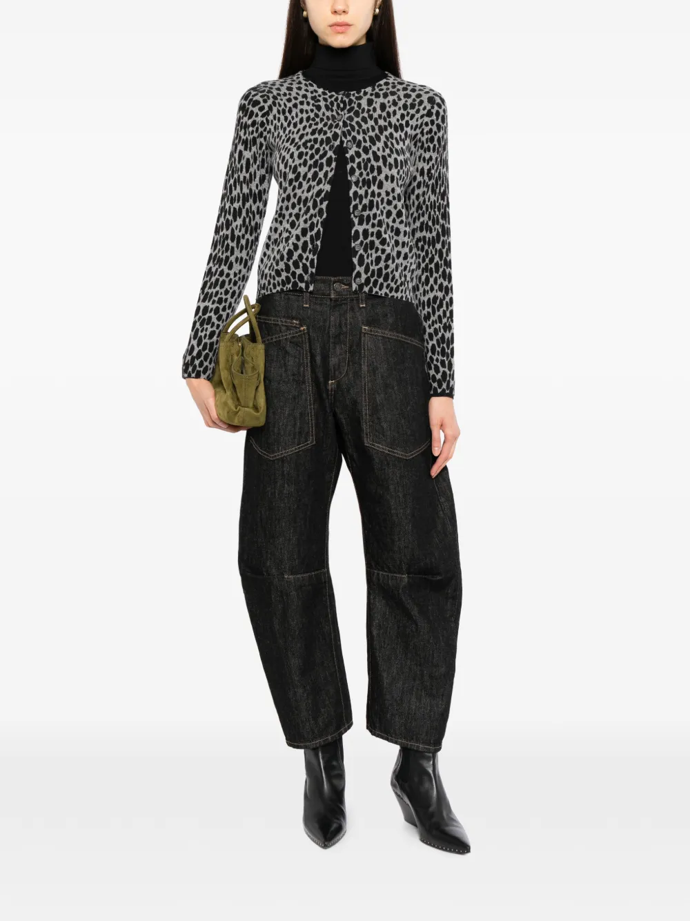 Nili Lotan patch-pocket straight-leg jeans Zwart