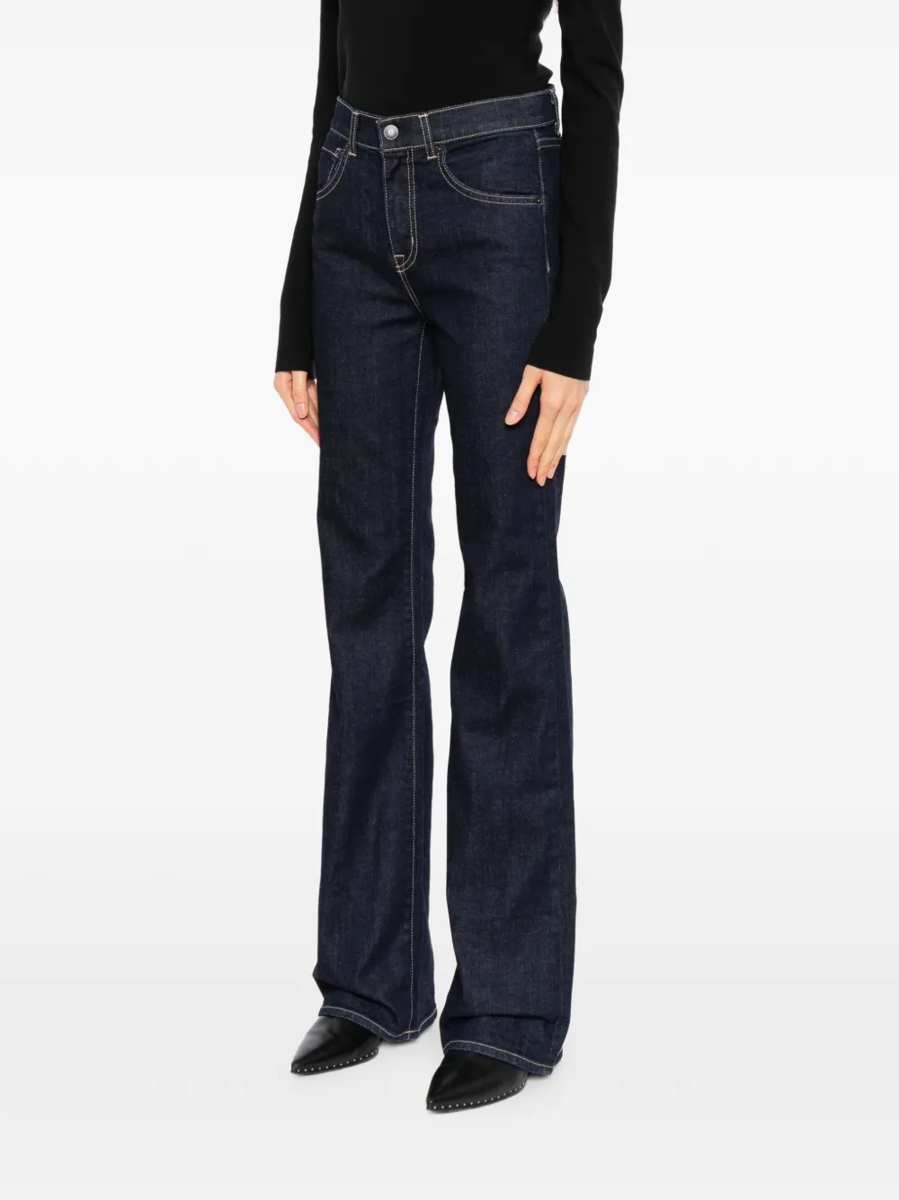 Nili Lotan high-waisted flared jeans Blauw