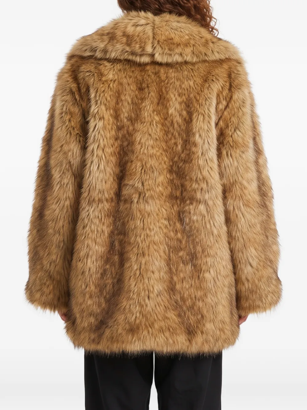 The Frankie Shop Belle korte jas van imitatiebont Bruin
