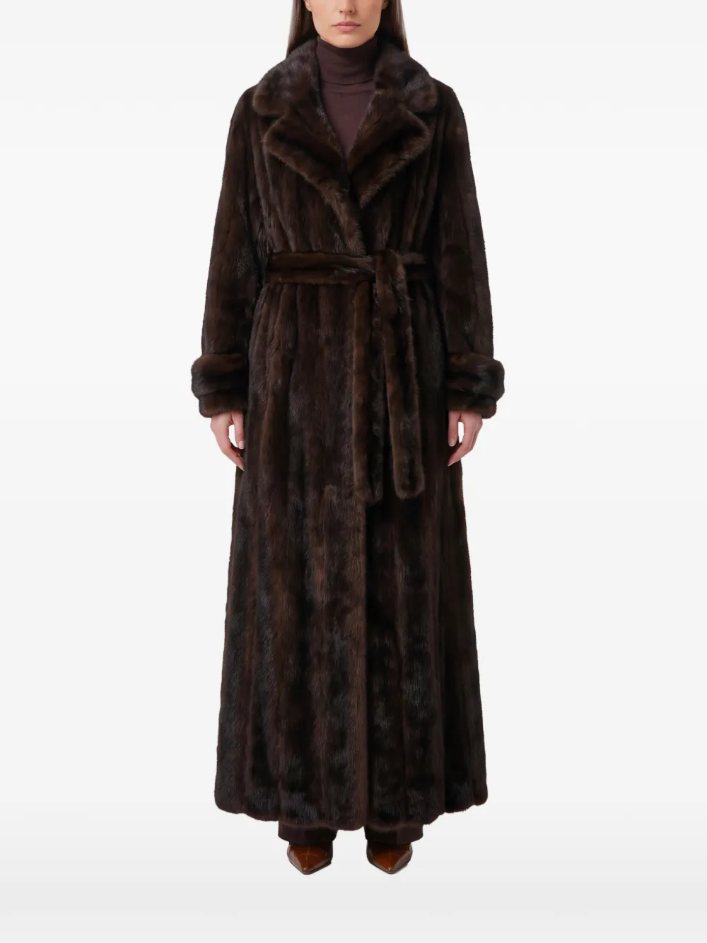 The Frankie Shop Daph faux-fur coat in Brown