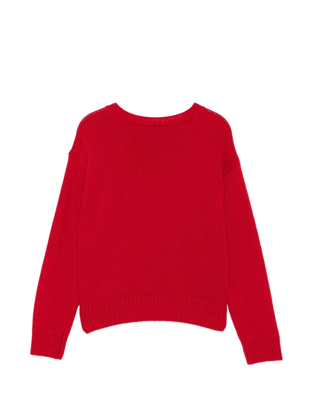Il Gufo snowflake-embroidered wool sweater Rood