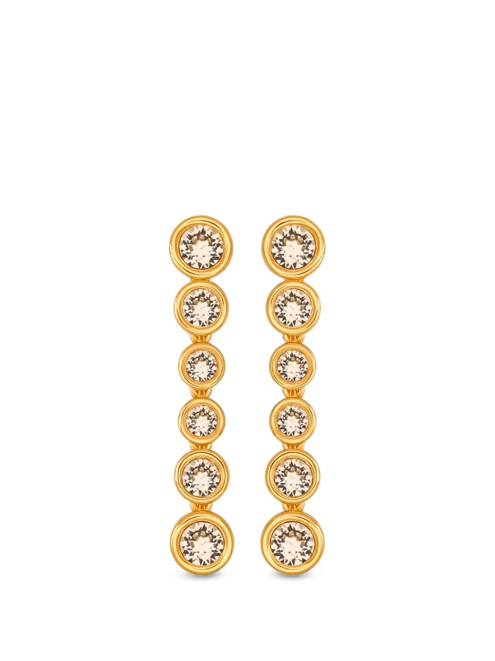 Oscar de la Renta crystal drop earrings - Gold