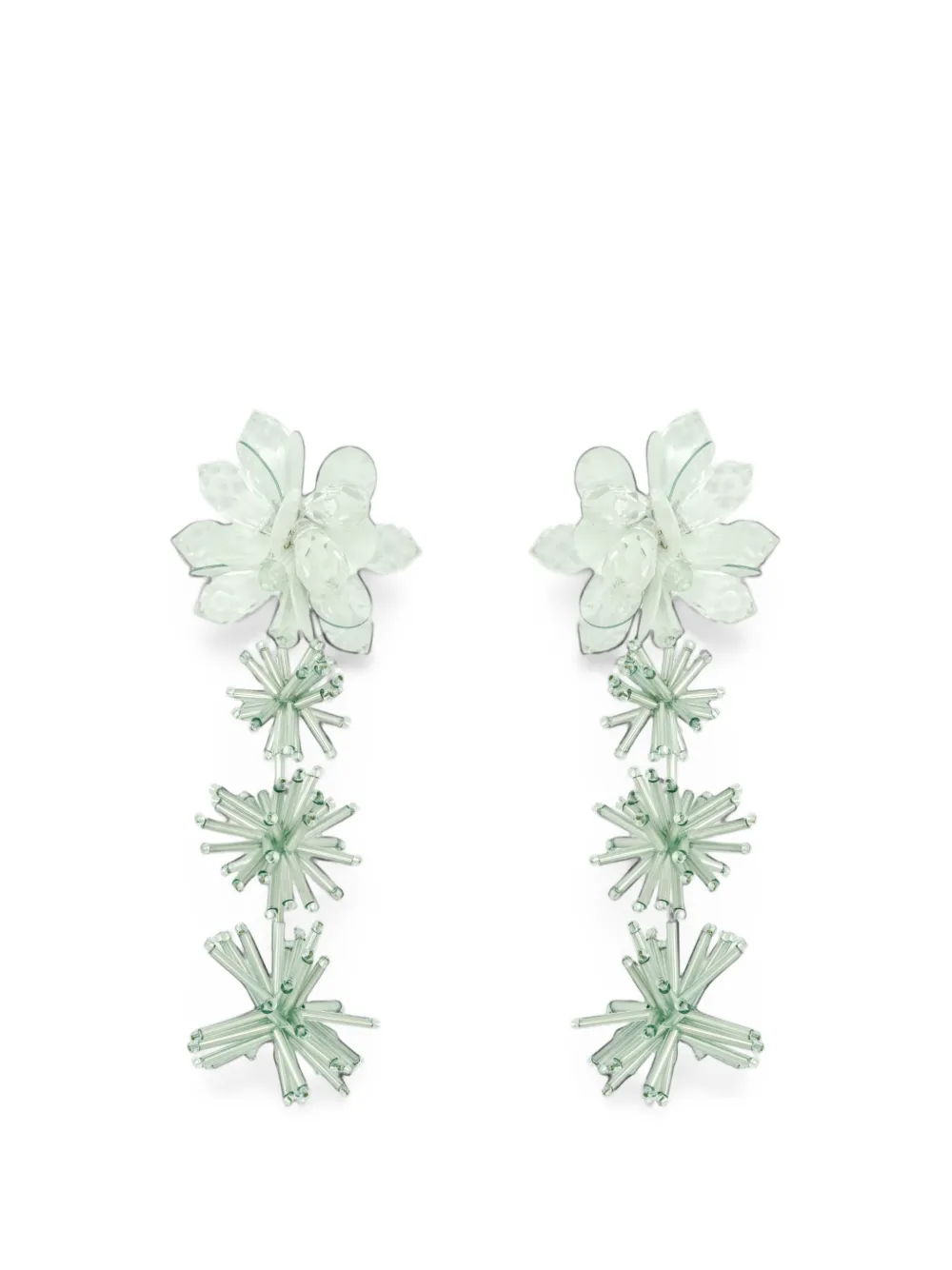 Oscar de la Renta Orecchini pendenti Firework con perline - Verde