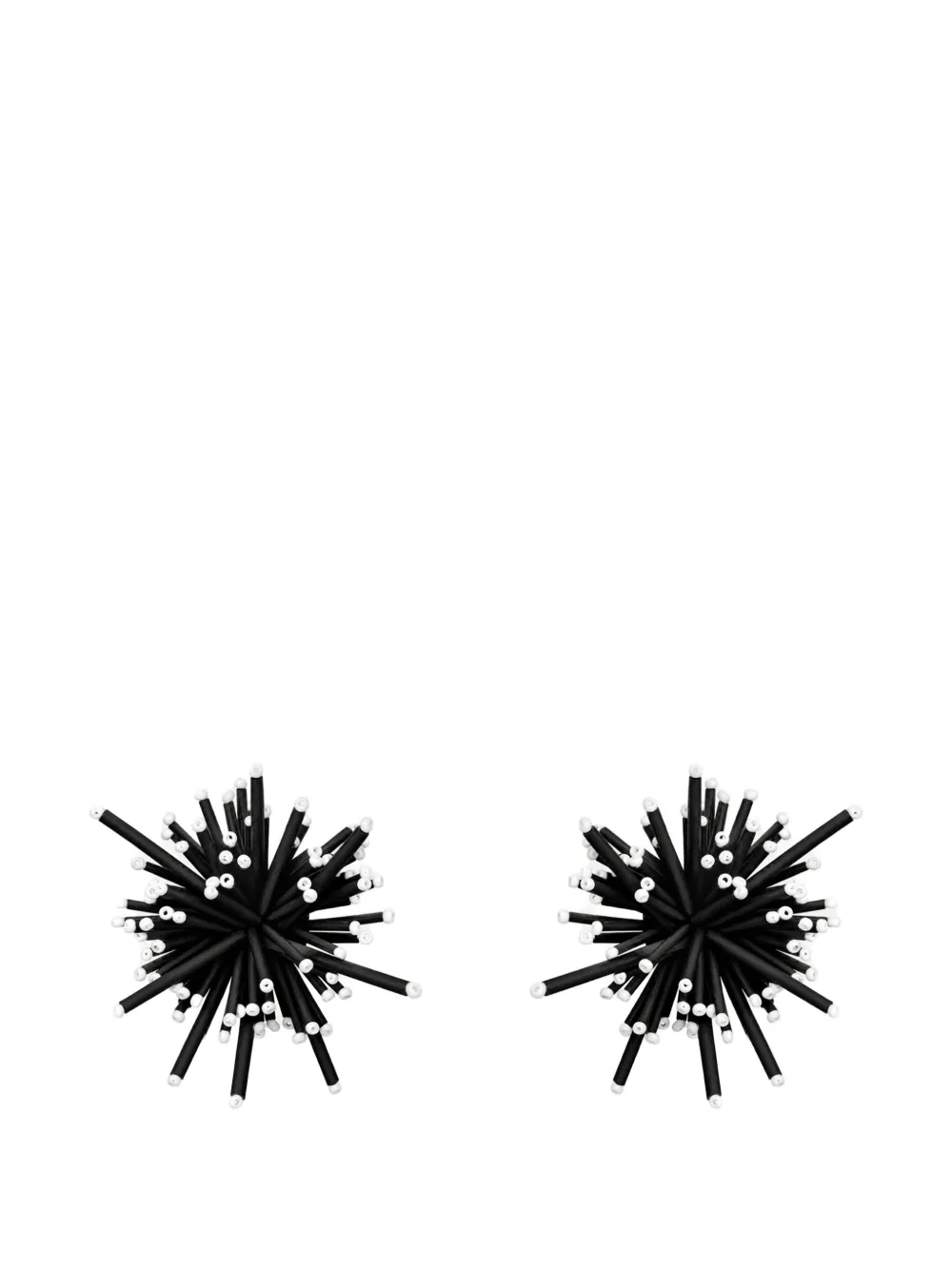 Oscar de la Renta Bugle Bead Firework stud earrings - Black