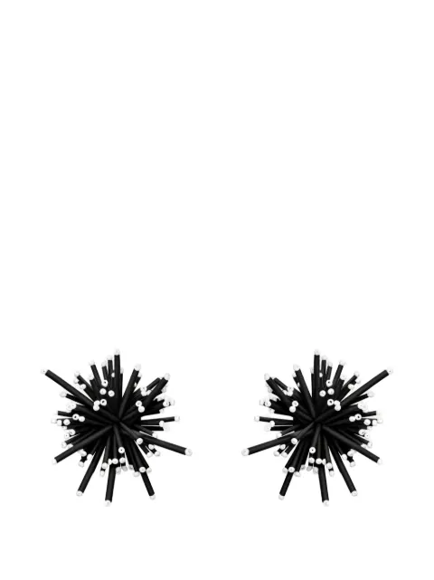 Oscar de la Renta Bugle Bead Firework stud earrings