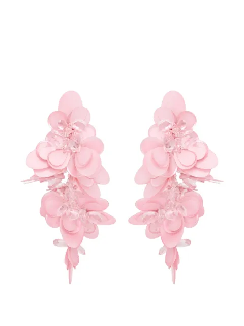 Oscar de la Renta Orecchini a fiore Cascade con paillettes