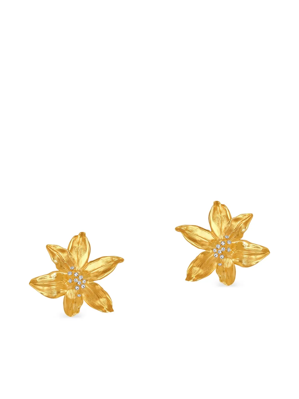 Oscar de la Renta Orecchini Lily con cristalli - Oro