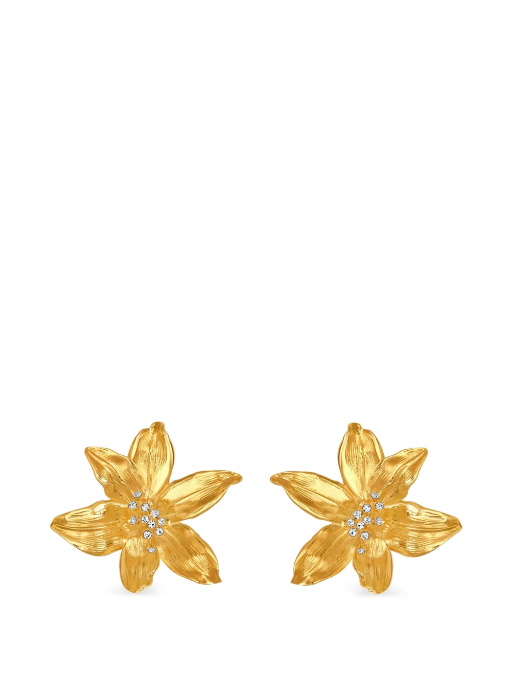 Oscar de la Renta Orecchini Lily con cristalli - Oro
