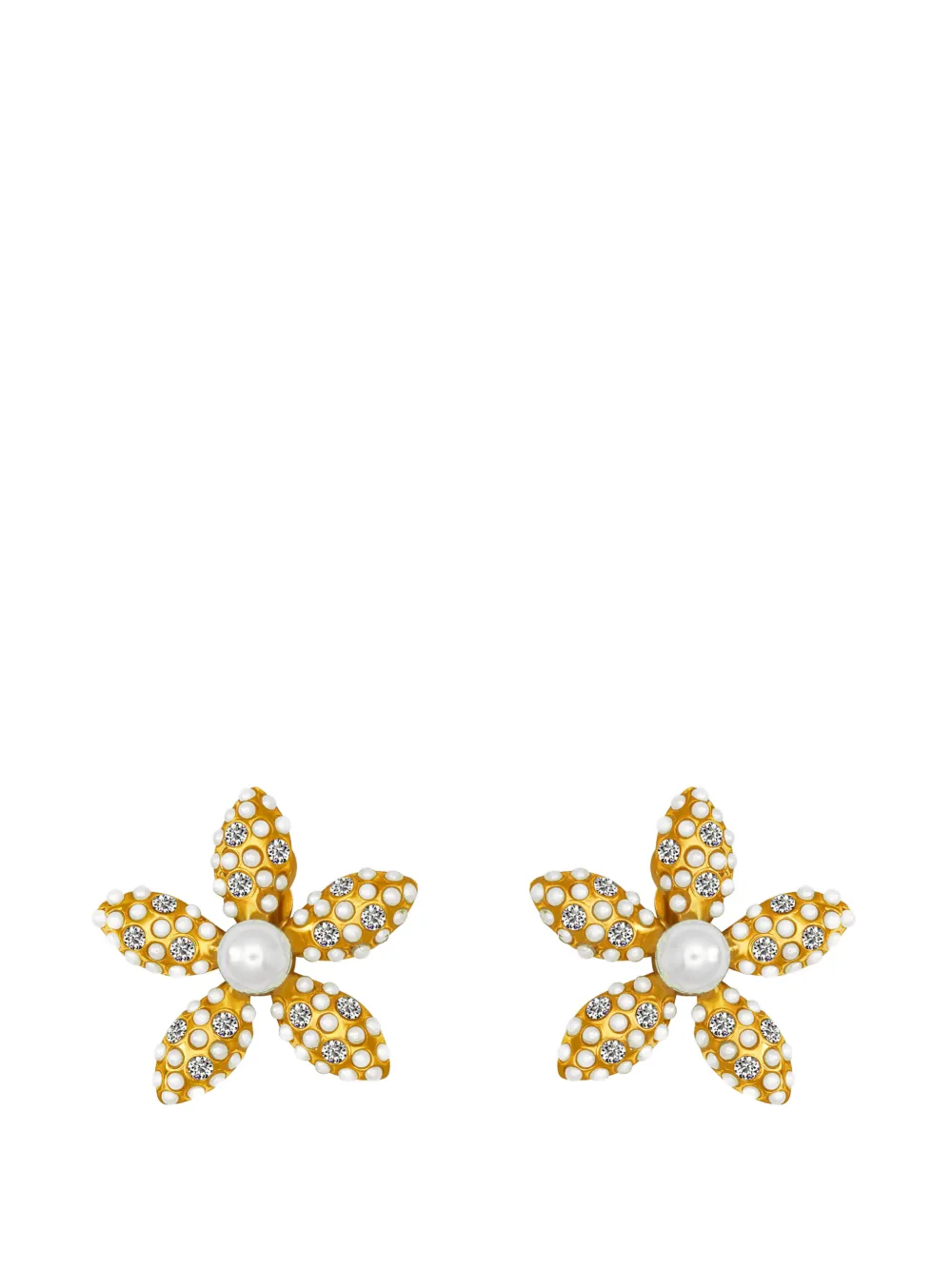 Oscar de la Renta Orecchini a fiore con perle - Oro
