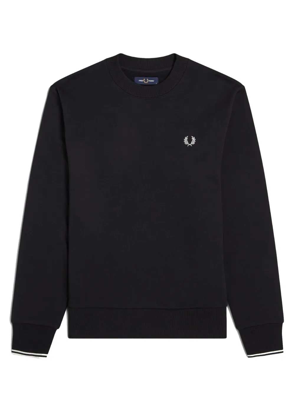 Fred Perry Laurel Wreath-embroidered sweatshirt Zwart