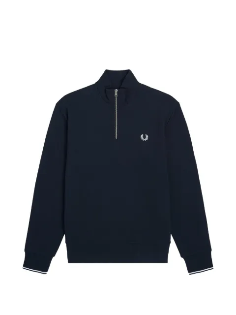 Fred Perry logo-embroidered quarter-zip sweatshirt